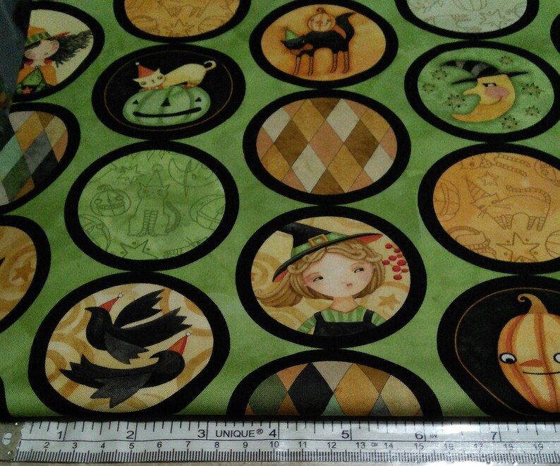 RILEY BLAKE, Circles, Halloween Whimsy, 11825, cotton quilt, cotton designer zdjęcie 3