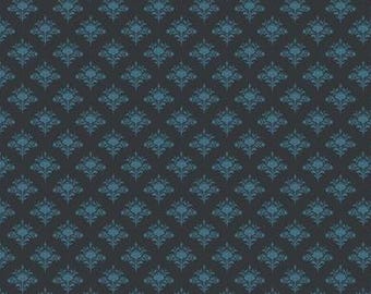 Fabric cotton, DAINTY DAMASK, Blue, 52240105, 02, Quilt Fabrics, 100% cotton, quilt cotton - Dark Romance of Camelot Fabrics