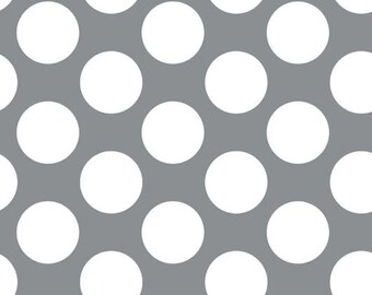 Big Dot, gray and white, Emma & Mila Fabrics, 100% cotton