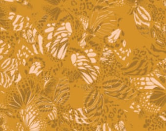 QUILT FABRICS, Under the Lands Mustard, 58230406-01, 100% cotton, quilt cotton - Botany Collection of Camelot Fabrics