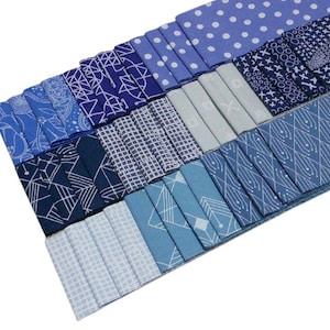 40 Jelly Rolls, Pre-Cut cotton, BLUE - Century d'Andover Fabrics