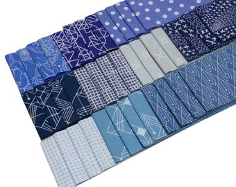 40 Jelly Rolls, Pre-Cut cotton, BLUE - Century d'Andover Fabrics