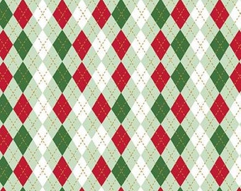 RILEY BLAKE, Christmas Adventure, Riley Blake Designs, Christmas fabric 100% cotton, #10736 SWEETMINT