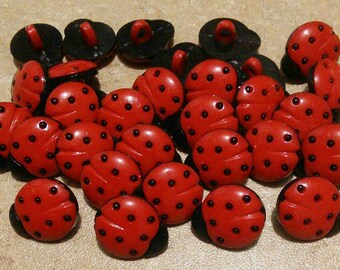 17mm, 6-30 buttons Beetle, button vintage, BF14