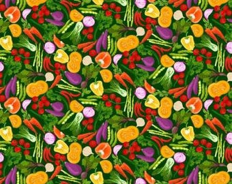 Fabric cotton, Vegetable, 258231001, 02, QUILT FABRICS, 100% cotton, quilt cotton - Eat Green of Camelot Fabrics