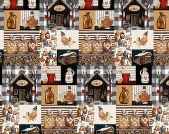 Fabric cotton, SUGAR HOUSE BLOCK, 49240202, 01, Multi, Quilt Fabrics, 100% cotton, quilt cotton - Fun on Tap of Camelot Fabrics