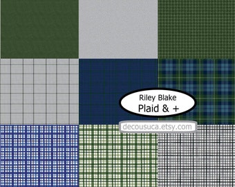 RILEY BLAKE, 9 prints, All About Plaids, cotton quilt, cotton designer