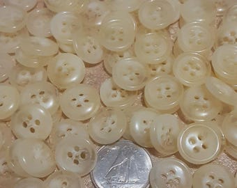 12mm, 50 buttons,  IVORY