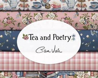 QUILT FABRICS, Afternoon TEA, Bundle 9, 100% Cotton, quilt cotton - Tea and Poetry de Camelot Fabrics