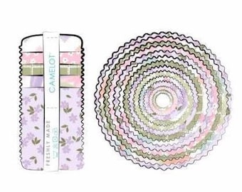 QUILT FABRICS, 40 stripes 2 1/2x44po, Jelly Rolls, 100% cotton, quilt cotton - Daisy & Lilly of Camelot Fabrics