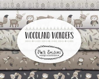 QUILT FABRICS, 12 prints, 100% cotton - Woodland Wonders de Camelot Fabrics