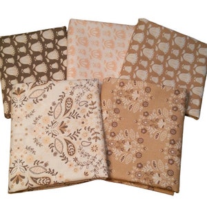 END OF COLLECTION, 5 prints, flower, peasley, 100% cotton - Olivia de Camelot Fabrics