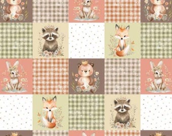 Quilt Fabric SAGEBRUSH BLOCK, Cotton Quilt Fabric , 55250203-01, Sagebrush Babies de Camelot Fabrics