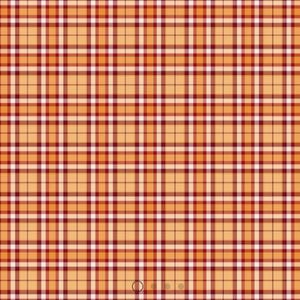 Peut inclure: Un motif à carreaux répétitif composé d'une grille de lignes horizontales et verticales qui s'entrecroisent. Le design présente une palette de couleurs chaudes avec des nuances d'orange, de jaune doré, de bordeaux et de fines rayures blanches.