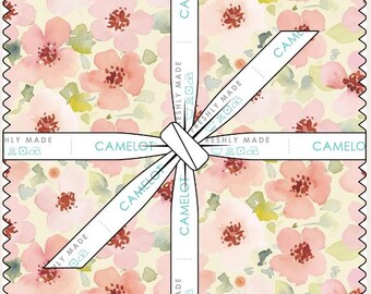 QUILT FABRICS, 42 squares 10 inchs, Fleurs, 100% cotton, quilt cotton - Flower House of Camelot Fabrics