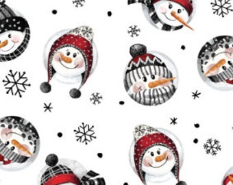 Fabric cotton Holiday Snowballs, 49230103-01, QUILT FABRICS, 100% cotton, quilt cotton - Comfort and Joy Collection of Camelot Fabrics