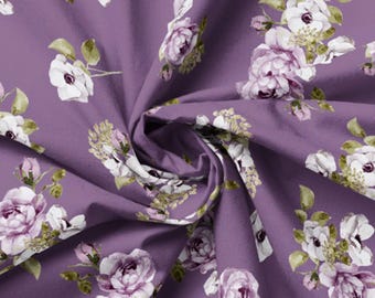 QUILT FABRICS, Boutonnière, Purple, 52230103-02, 100% cotton, quilt cotton - Morning Lilac of Camelot Fabrics