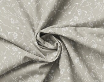 QUILT FABRICS, Pressed Floral, Grey, 52230105-01, 100% cotton, quilt cotton - Morning Lilac of Camelot Fabrics