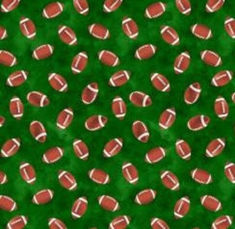 Mini Football Pattern QUILT FABRIC Small World Mini Multi Footballs - 8893 De Timeless ...