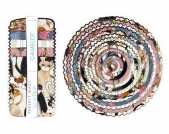 QUILT FABRICS, 40 stripes 2 1/2x44po, Jelly Rolls, 100% cotton, quilt cotton - Secret Garden of Camelot Fabrics