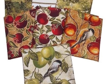 6 prints, 6 x 1/2 yard, 100% Cotton - Bounty of the season, Robert Kaufman