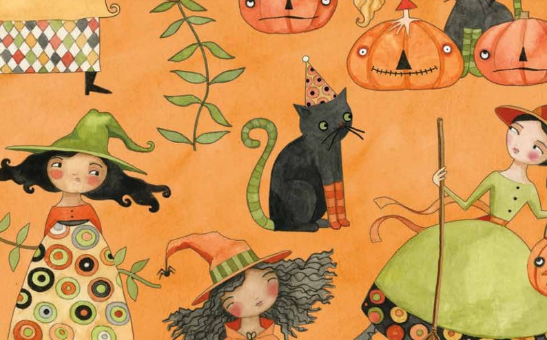 RILEY BLAKE, Main, Halloween Whimsy, 11820, cotton quilt, cotton designer image 2