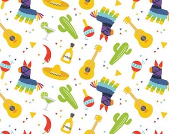 QUILT FABRIC Cinco de Mayo, 100% Cotton - Tacos 'Bout it de Camelot Fabrics