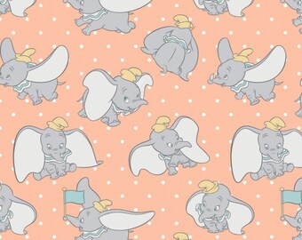 CAMELOT FABRICS, DUMBO of Disney, peach, 85160305 - My Little Circus of Camelot Fabrics