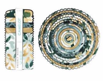 QUILT FABRICS, 40 stripes 2 1/2x44po, Jelly Rolls, 100% cotton, quilt cotton - Garden Hour of Camelot Fabrics