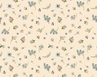 Fabric cotton, SCATTERED FLORALS, 49240604, 01, Quilt Fabrics, 100% cotton, quilt cotton - Tea and Poetry of Camelot Fabrics