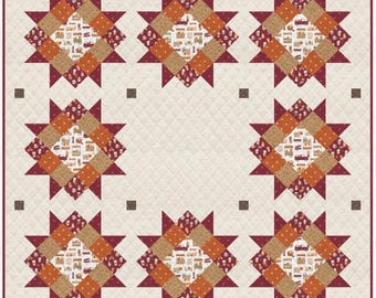 PDF, SUMMER on the SOUND Quilt, 64'' X 64'', Tutoriel - Pumpkin Spice of Camelot Fabrics