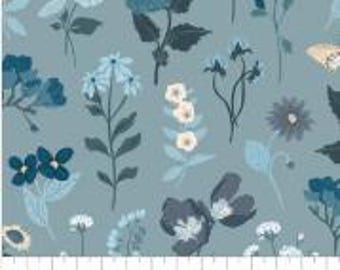 Fabric cotton, Stems, Grey Blue, 58230502-03, QUILT FABRICS, 100% cotton, quilt cotton - Midnight In Bloom of Camelot Fabrics