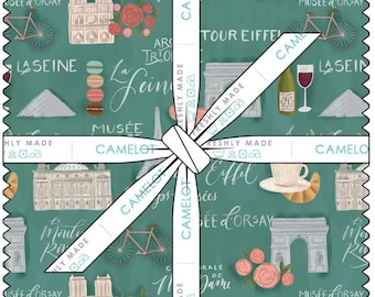 QUILT FABRICS, 42 squares 10 inchs, 100% cotton, quilt cotton - Fleurs and Flutter of Camelot Fabrics