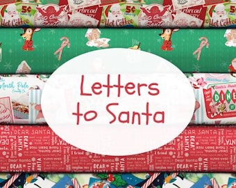 Camelot Fabrics Letters to Santa, 9 Christmas Fabric Bundle, Patchwork Precut Fat Quarter Canada