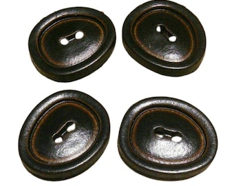 4 Buttons: 16mm X 19mm, button leather