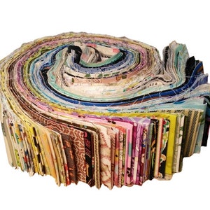 100 Strips, Jelly Rolls, 2 1/2" X 44", Pre-Cut cotton, for scrappy quilt. See description before ordering. FINAL SALE