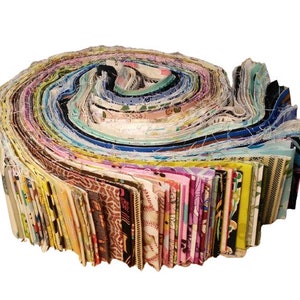 100 Strips, Jelly Rolls, 2 1/2&quot; X 44&quot;, Pre-Cut cotton, for scrappy quilt. See description before ordering. FINAL SALE