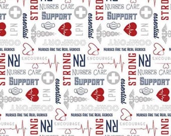 RILEY BLAKE, Nobody Fights Alone Nurses Care, 10422, cotton quilt, cotton designer