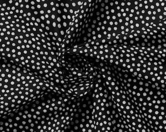 QUILT FABRICS, DOTS, black, 49240407, 04, 100% cotton, quilt cotton - Pinguin Party of Camelot Fabrics