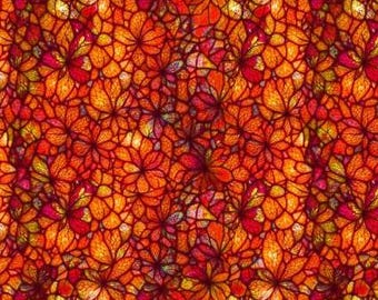 Fabric cotton, STAINED GLASS PETALS, Orange, 16240202, 03, Quilt Fabrics, 100% cotton - Sonny in the Sunflowers of Camelot Fabrics