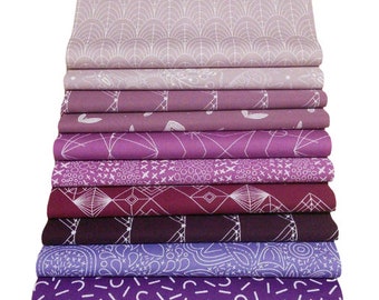 40 Layer Cake 10"X10", Pre-Cut cotton, VIOLET - Century d'Andover Fabrics