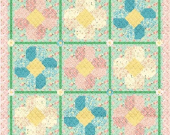 PDF, TREILLIS FLOWER Garden Quilt, 72.5'' X 72.5'', Tutoriel - Quilting Bees de Camelot Fabrics