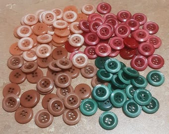 100 buttons, 19mm, SHADE, button 4 holes
