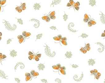 SALE, CAMELOT FABRICS, Butterfly, orange, 66180204, col 03, Autumn Impressions
