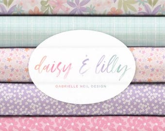 Pack of 20, FLOWER, PLAID, HEART, 100% cotton, quality quilting, cotton designer - Daisy & Lilly of Camelot Fabrics