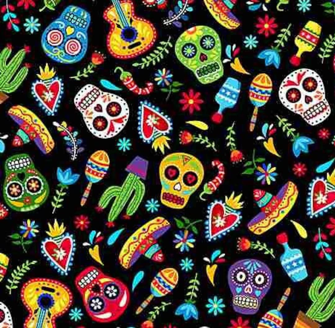 TIMELESS TREASURES, Small World Mini Day of the Dead, CD8901 - Etsy