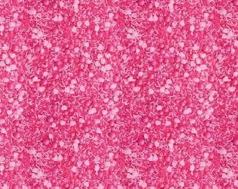 Pink Hearts Cotton Fabric Confetti Fun Camelot Fabrics 21250405-01, Valentine Quilt Fabric, Pearls Sprinkles