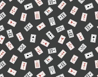 Fabric cotton, CARD TRICK, black, 21240202, 02, Quilt Fabrics, 100% cotton, quilt cotton - Abracadabra of Camelot Fabrics