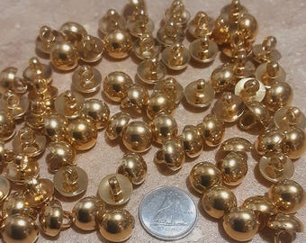 24 Buttons, 11mm, BUTTON gold, button vintage, déco christmas