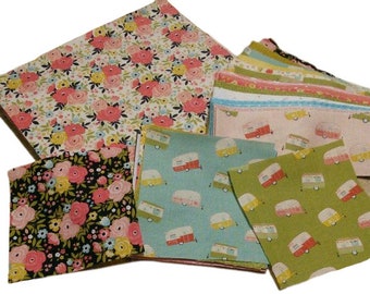 RILEY BLAKE, 23 Pre-Cut cotton, Camping, FLOWER, 5", 10" and Jelly Rolls, 100% cotton - Joy in the Journey, Riley Blake Designs